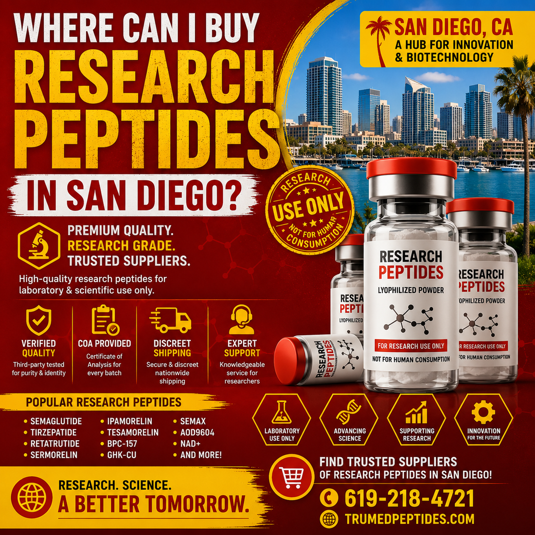 Where Can I Buy Research Peptides in San Diego?